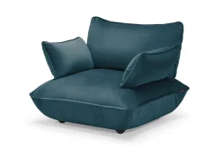 Fatboy Sumo Armrest Velvet Accoudoir, bleu, 69x35 cm