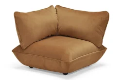 Fatboy Sumo Corner Seat Velvet Corner Seat, marron, 108x108x90 cm
