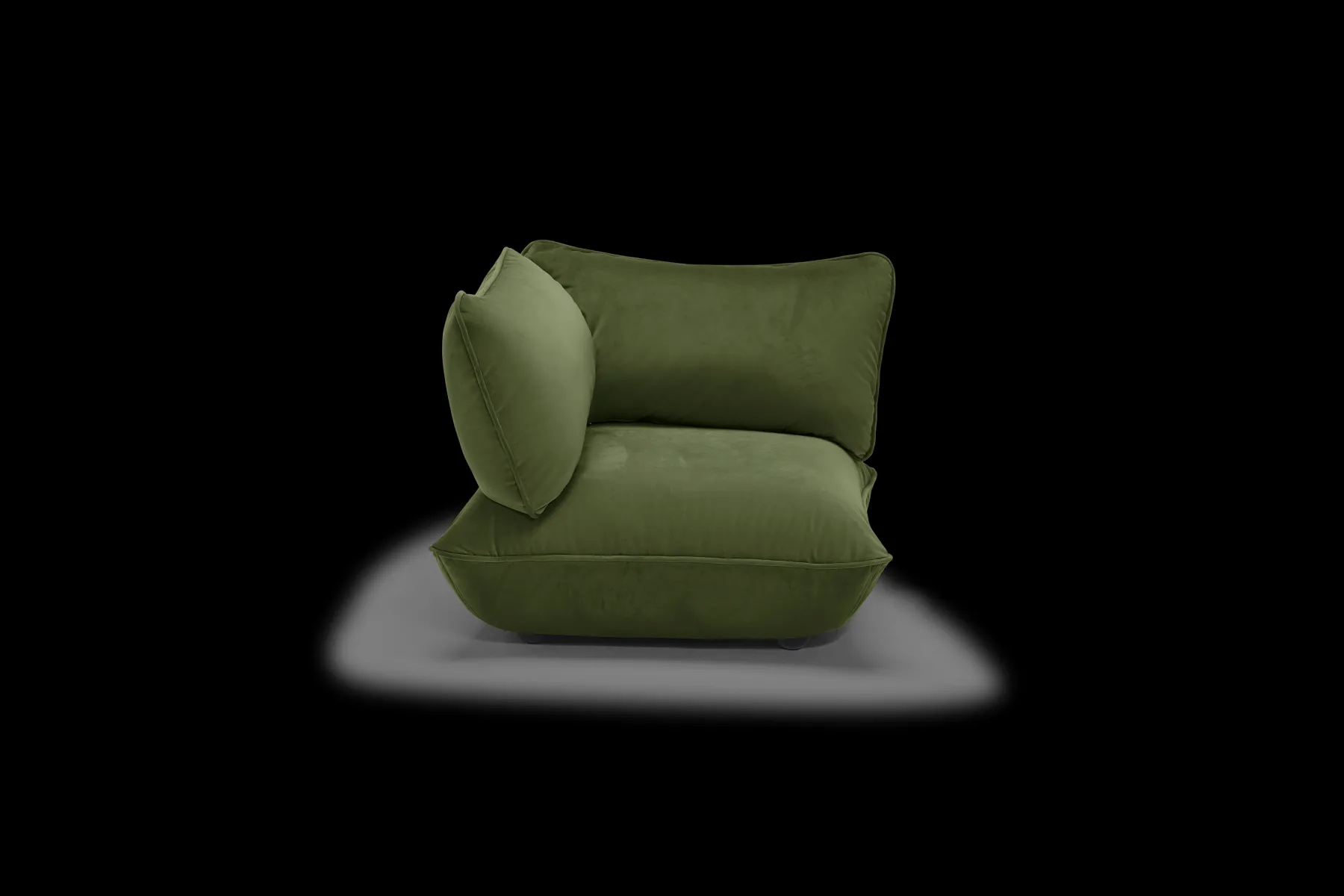 Fatboy Sumo Corner Seat Velvet Corner Seat, vert, 108x108x90 cm