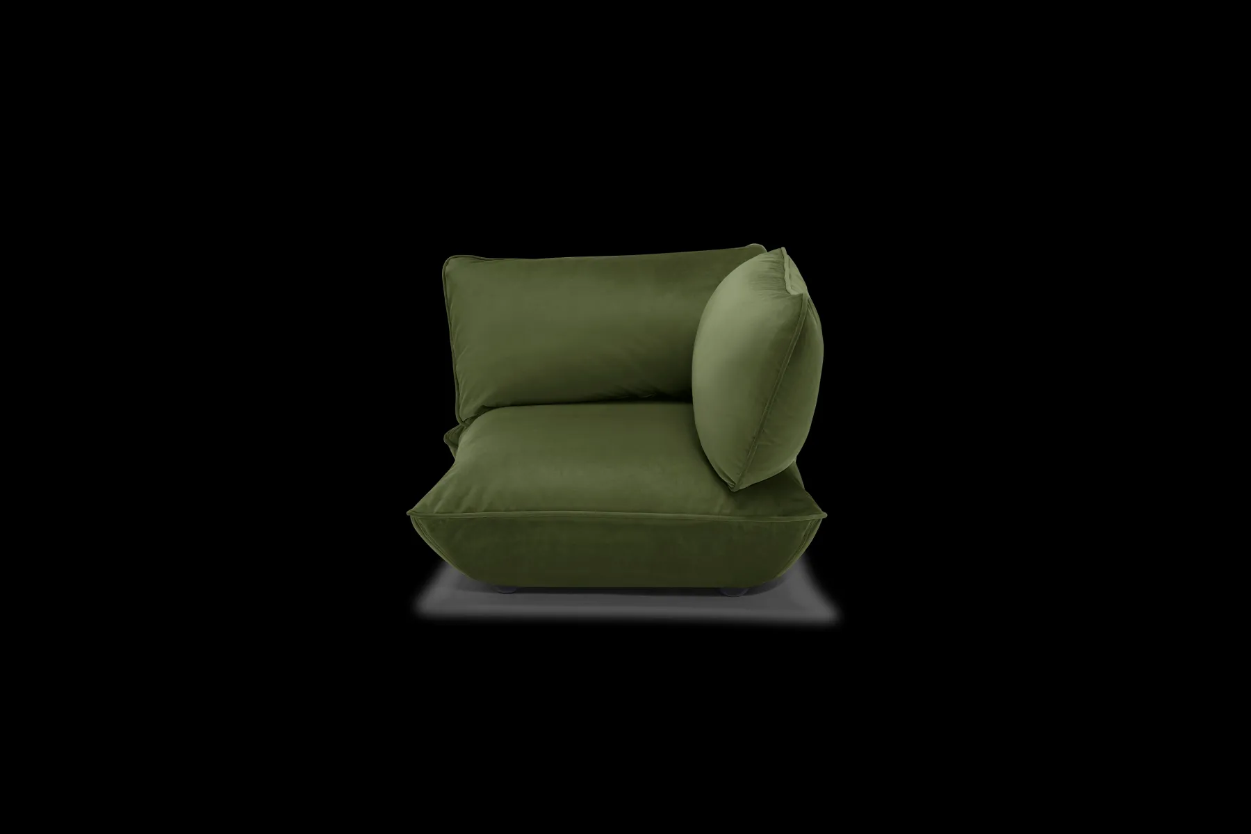 Fatboy Sumo Corner Seat Velvet Corner Seat, vert, 108x108x90 cm