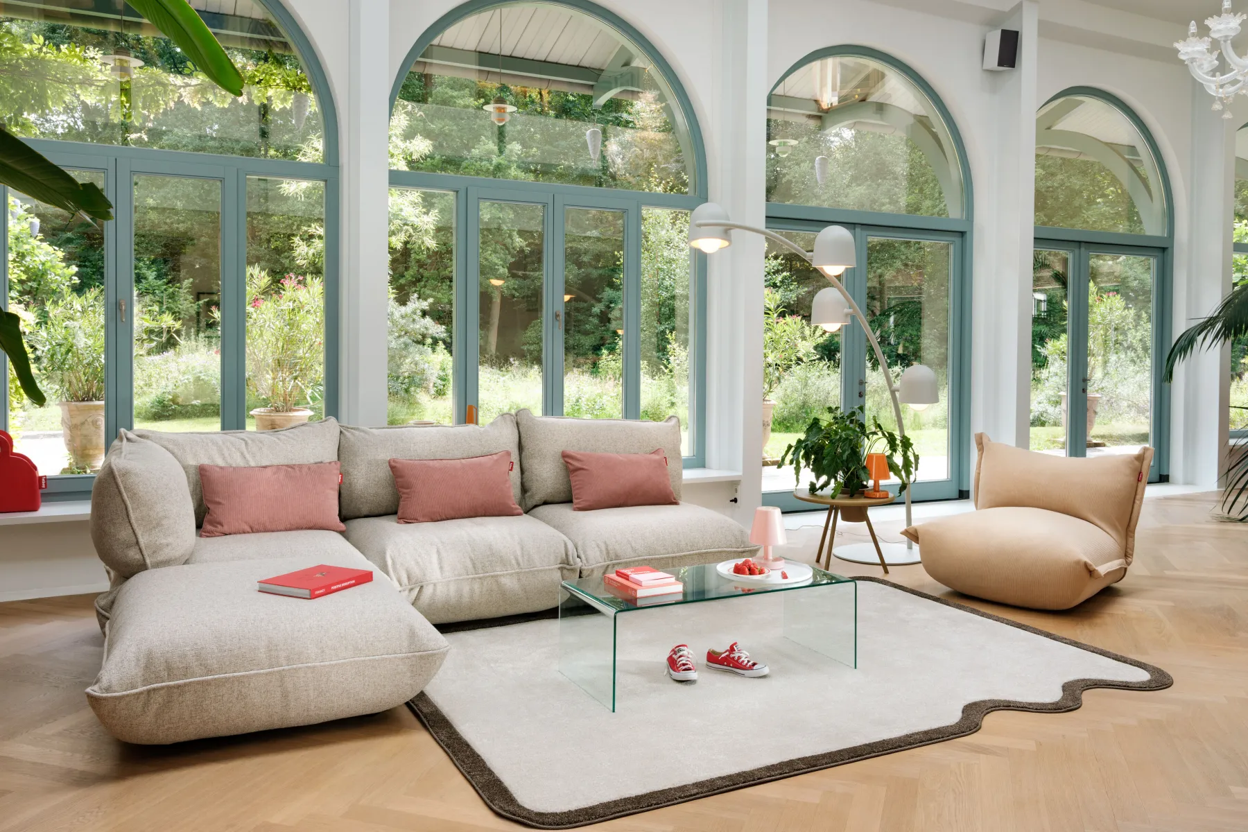 Fatboy Sumo Corner Sofa Boucle Canapé modulaire d’intérieur, 301x108x90 cm