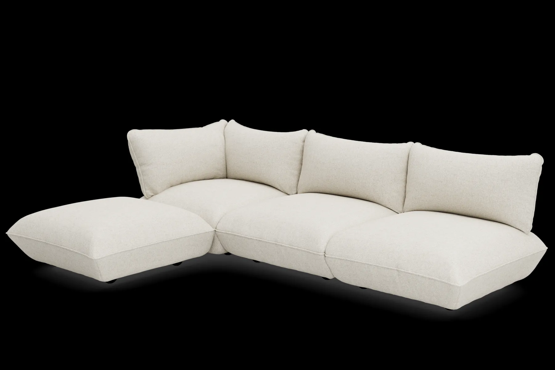 Fatboy Sumo Corner Sofa Boucle Canapé modulaire d’intérieur, 301x108x90 cm