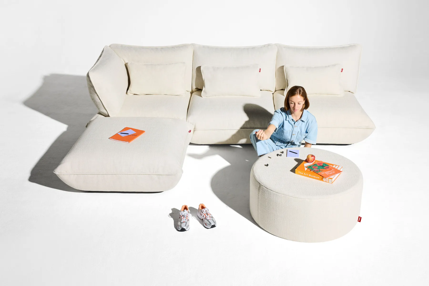 Fatboy Sumo Corner Sofa Boucle Canapé modulaire d’intérieur, 301x108x90 cm