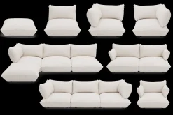 Fatboy Sumo Corner Sofa Boucle Canapé modulaire d’intérieur, 301x108x90 cm