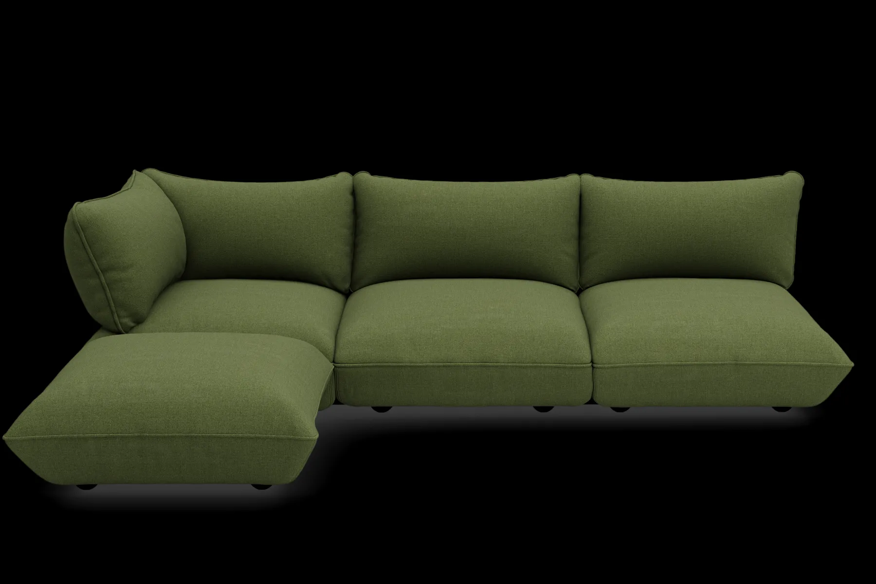 Fatboy Sumo Corner Sofa Boucle Canapé modulaire d’intérieur, 301x108x90 cm