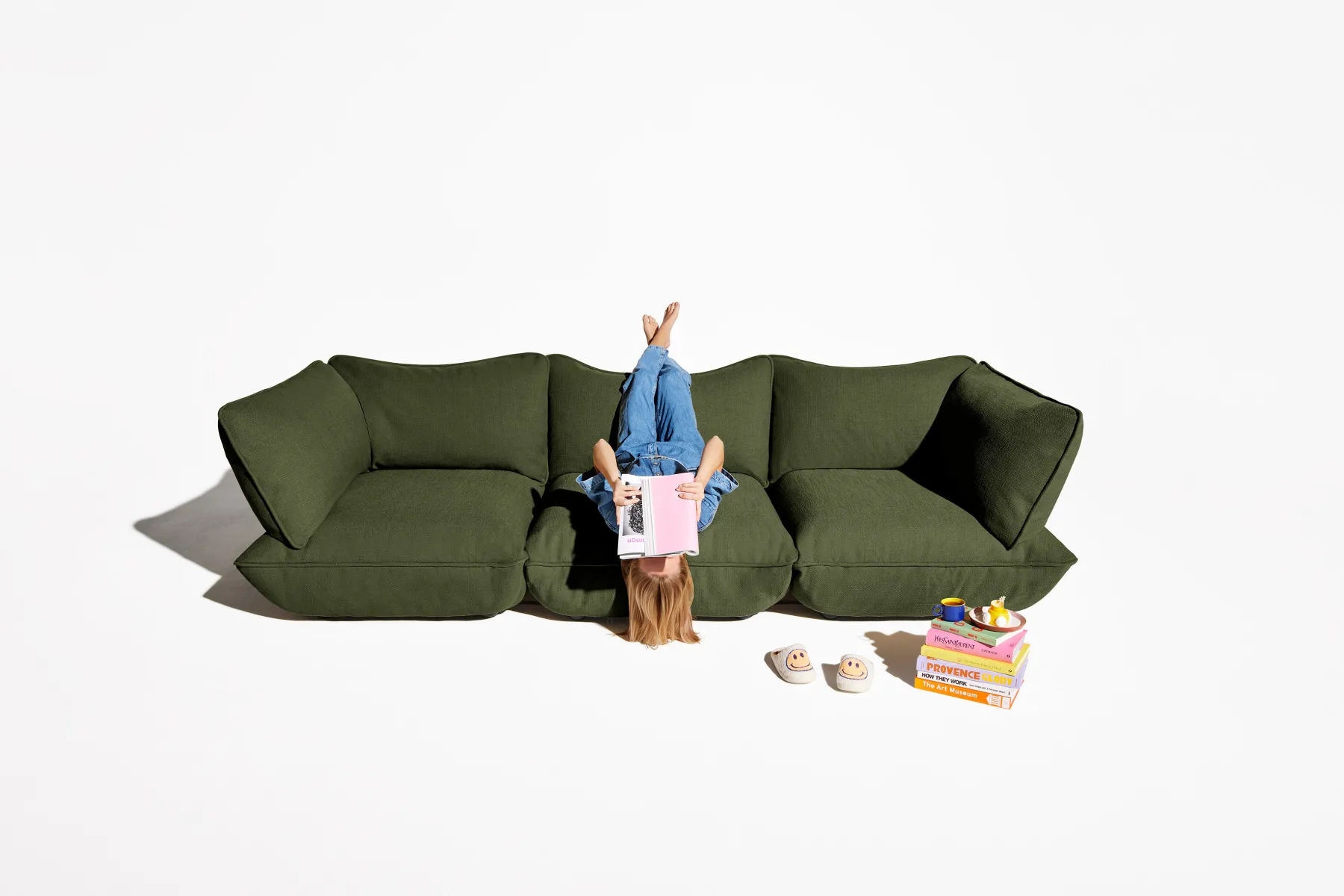Fatboy Sumo Corner Sofa Boucle Canapé modulaire d’intérieur, 301x108x90 cm