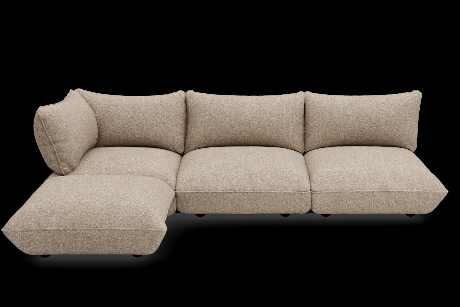 Fatboy Sumo Corner Sofa Boucle Melange Canapé modulaire d’intérieur, 301x108x90 cm
