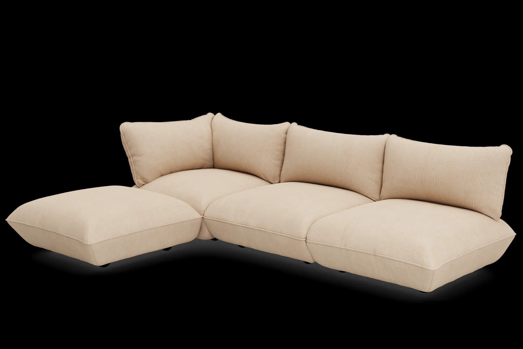 Fatboy Sumo Corner Sofa Left Cord Canapé modulaire d’intérieur, 301x108x90 cm