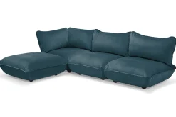 Fatboy Sumo Corner Sofa Velvet Canapé modulaire d’intérieur, 301x108x90 cm