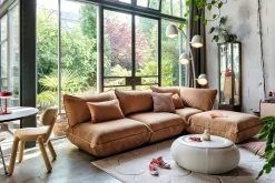 Fatboy Sumo Corner Sofa Velvet Canapé modulaire d’intérieur, 301x108x90 cm
