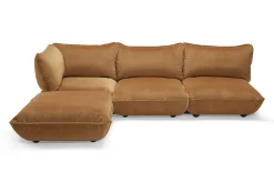 Fatboy Sumo Corner Sofa Velvet Canapé modulaire d’intérieur, 301x108x90 cm