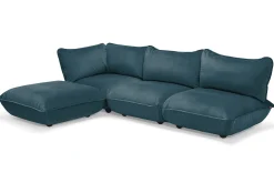 Fatboy Sumo Hocker Velvet Hocker, bleu, 108x108x44 cm