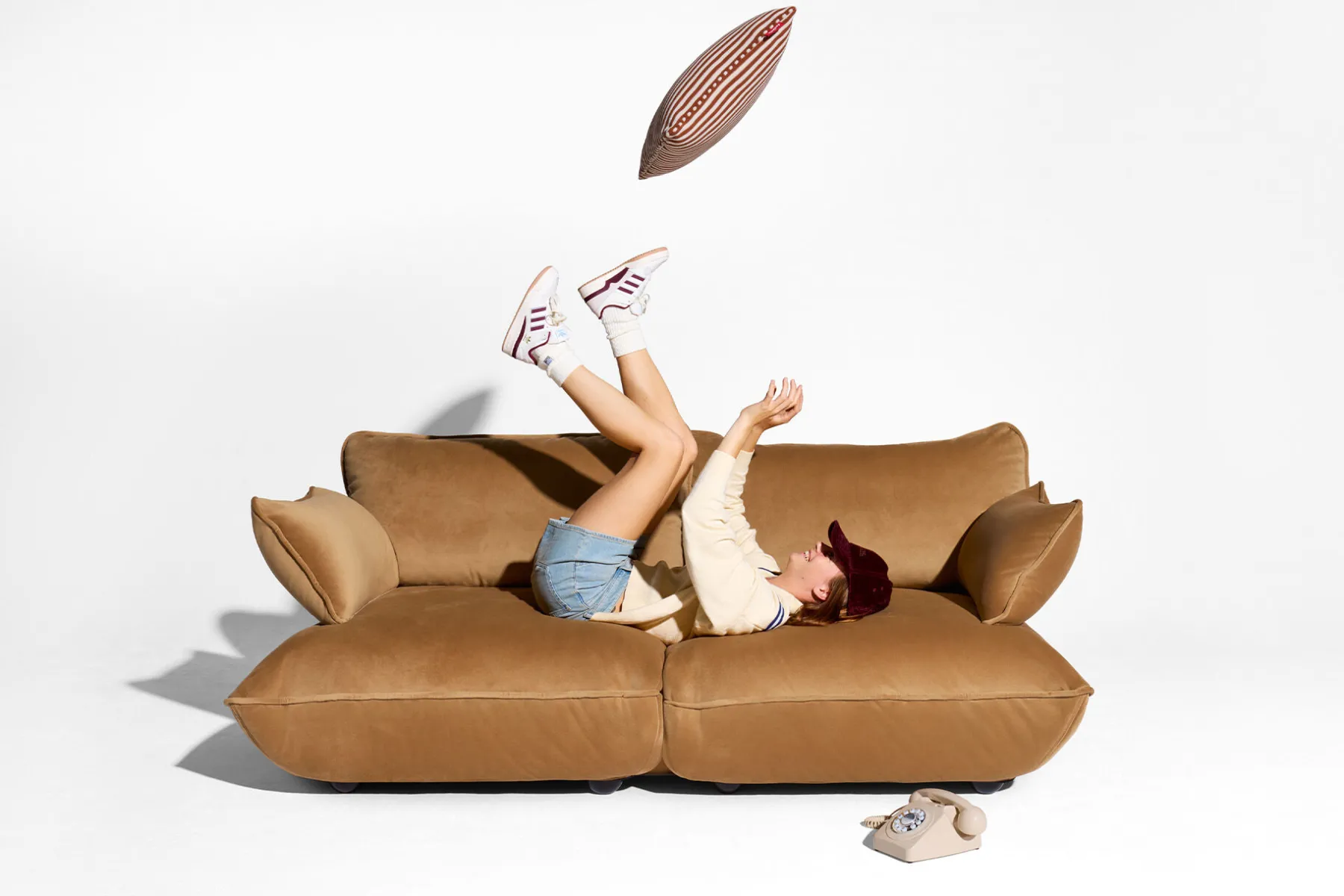 Fatboy Sumo Seat Velvet Seat, marron, 108x108x90 cm