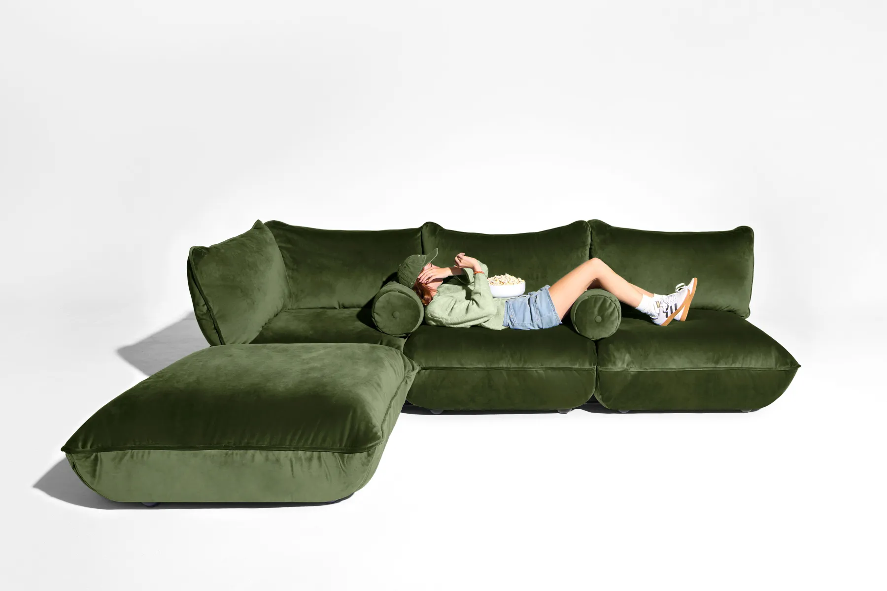Fatboy Sumo Sofa Grand Velvet Canapé modulaire d’intérieur, 301x108x90 cm