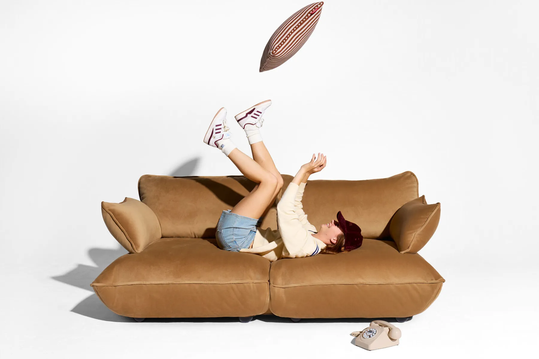 Fatboy Sumo Sofa Medium Velvet Canapé modulaire d’intérieur, 210.5x108x90 cm