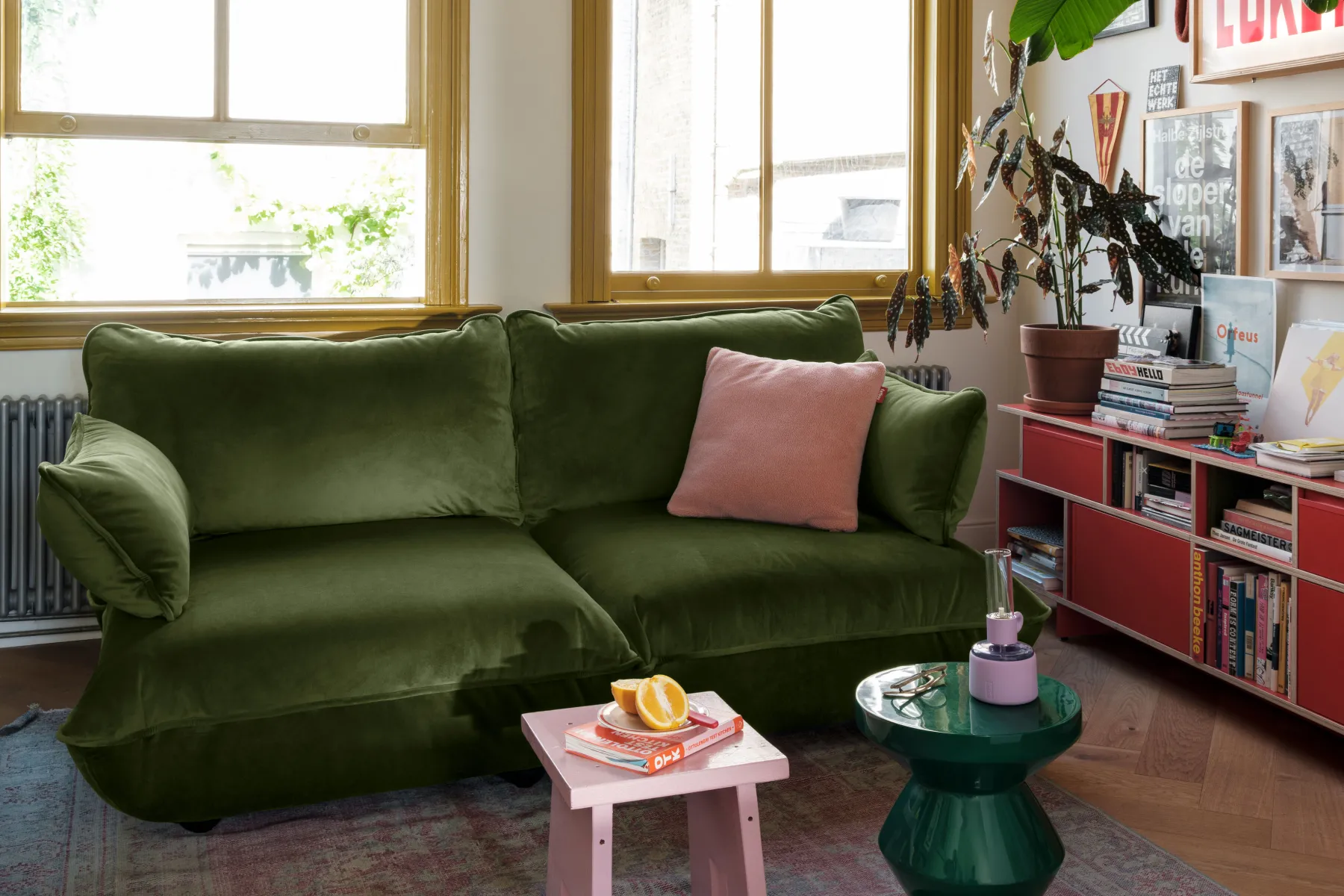 Fatboy Sumo Sofa Medium Velvet Canapé modulaire d’intérieur, 210.5x108x90 cm