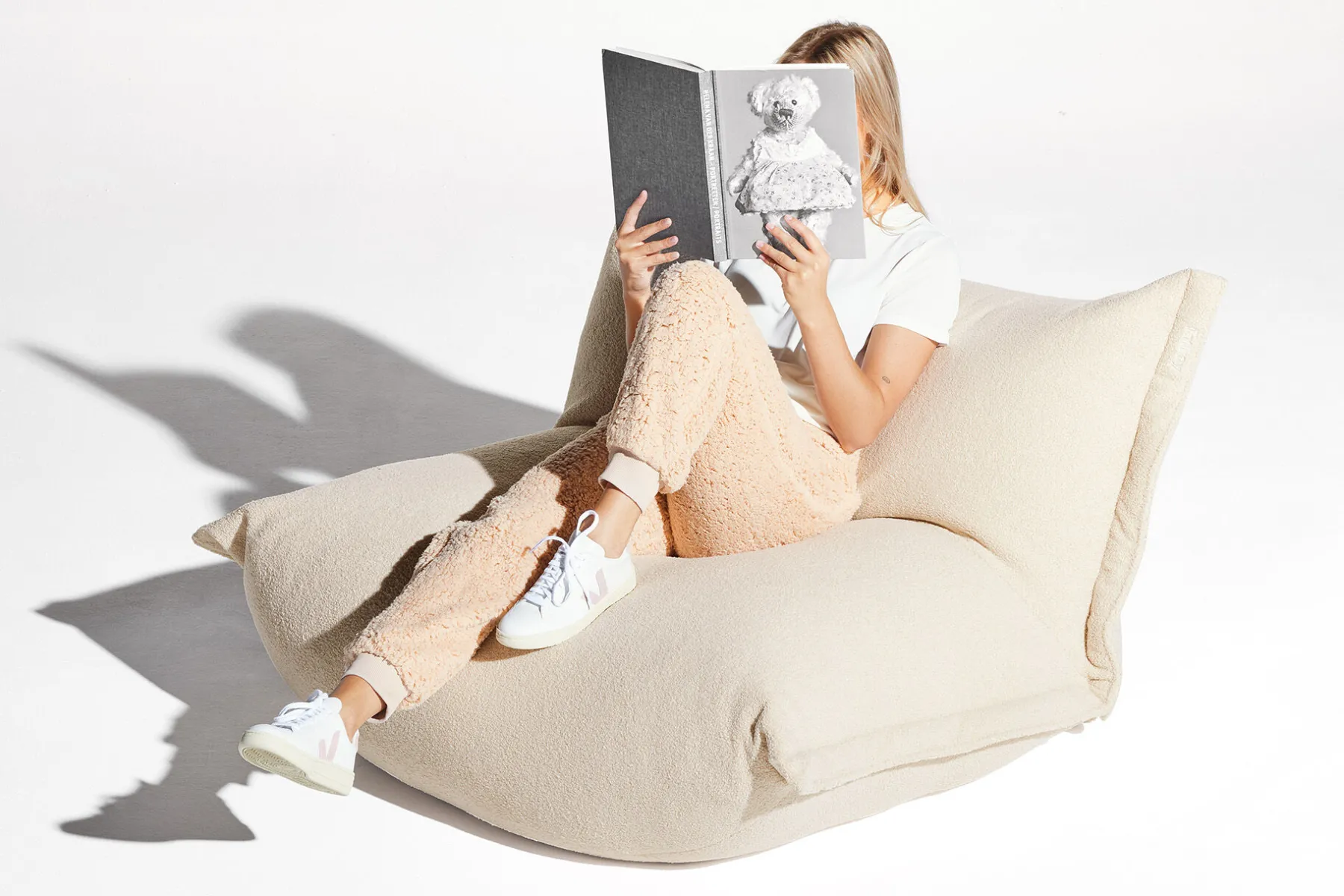 Fatboy the BonBaron Sherpa Fauteuil lounge, beige, 120x120x75 cm