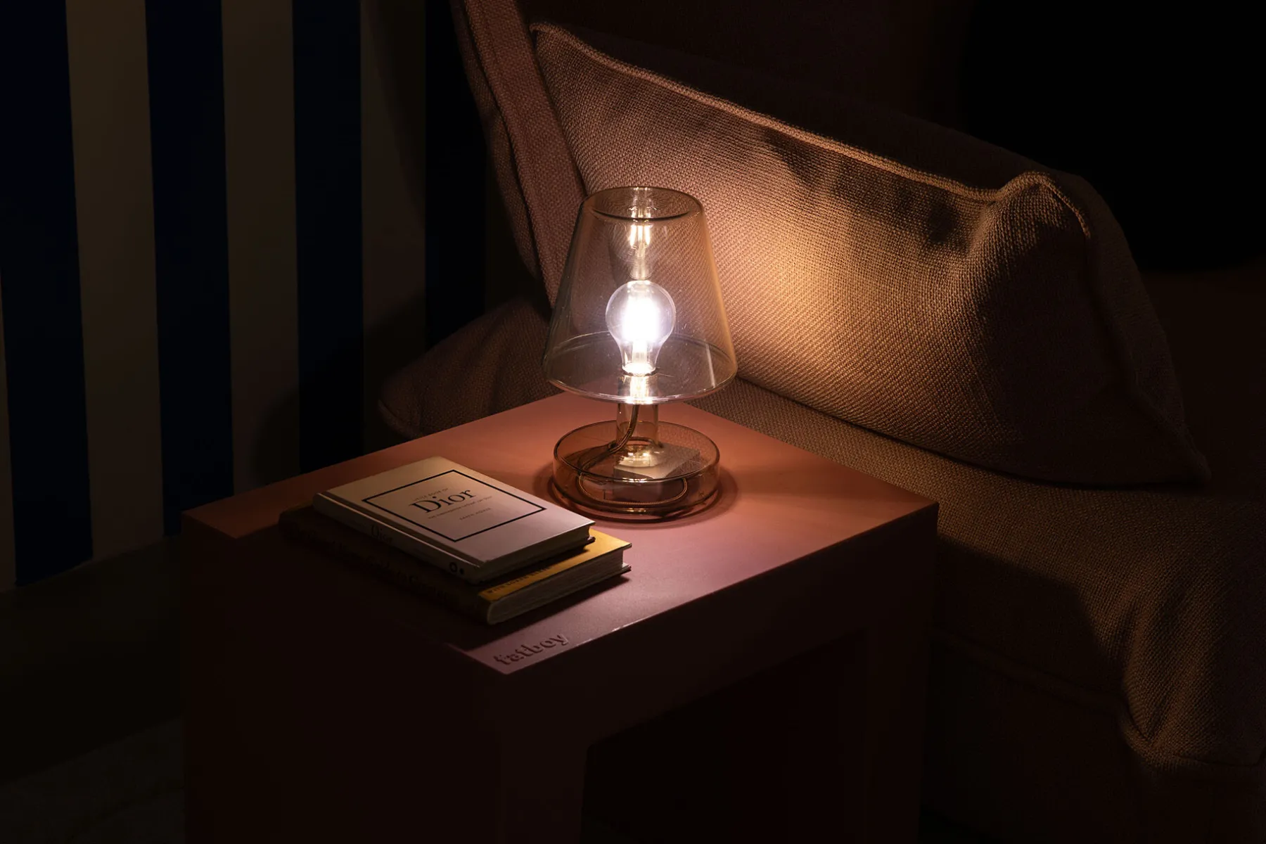 Fatboy Transloetje Lampe de table sans fil, marron, 16x16x22.5 cm