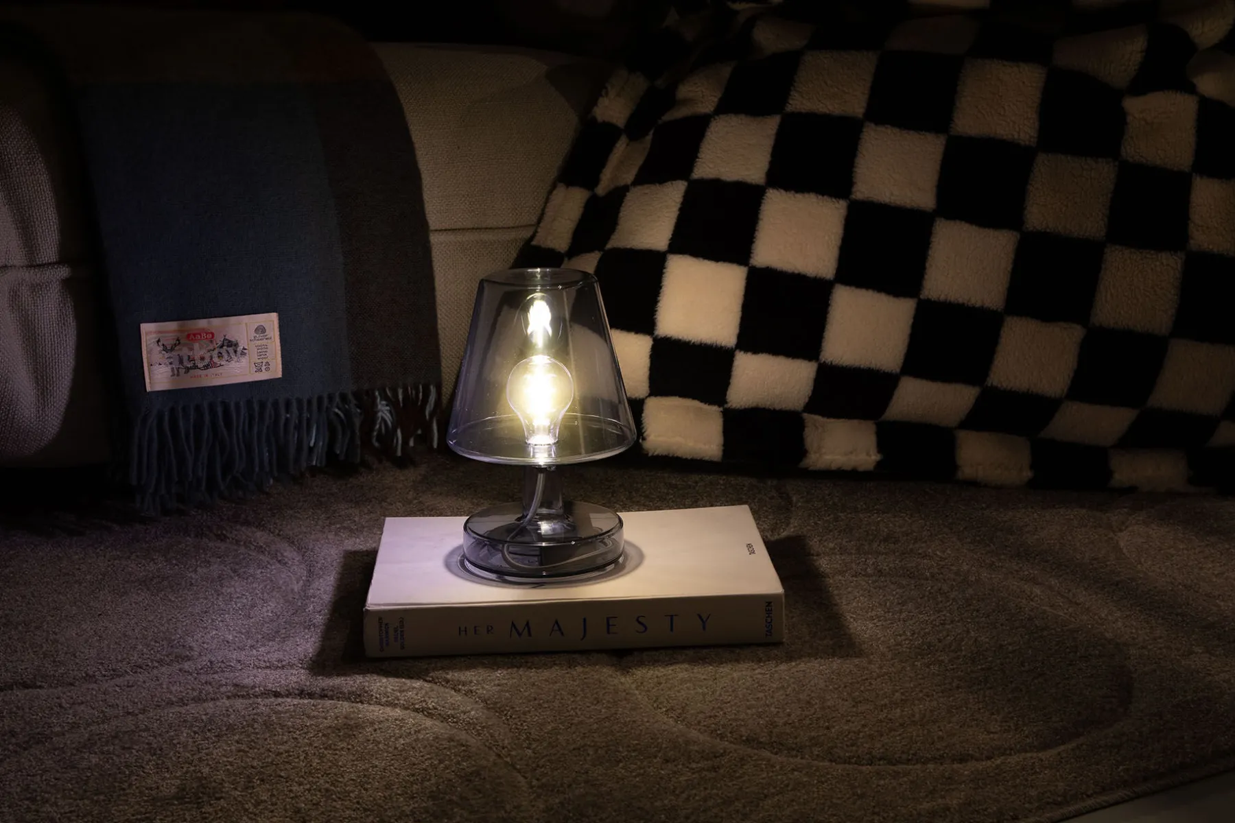 Fatboy Transloetje Lampe de table sans fil, gris, 16x16x22.5 cm