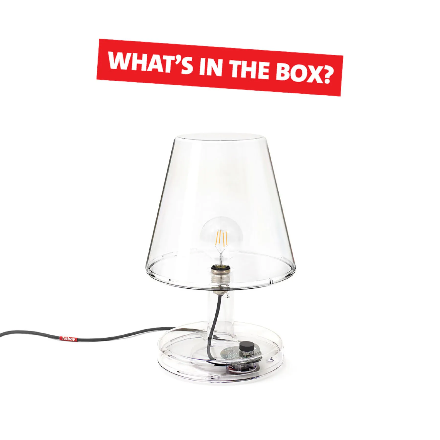 Fatboy Trans-Parents Lampe de table, 32.7x32.7x50.5 cm
